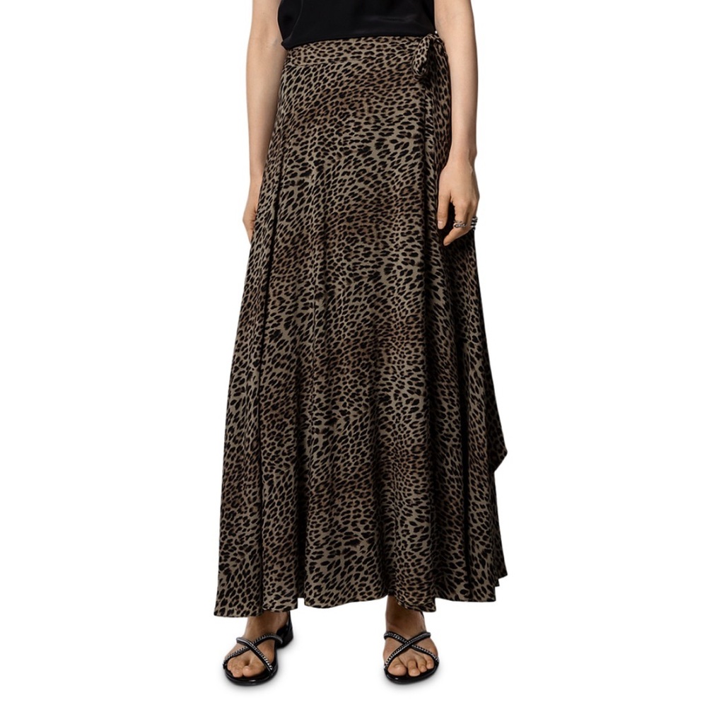 Zadig & Voltaire Animal Print A-Line Skirt - Picture 3 of 7
